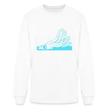 Octopus water surface tentacle attack sea monster - Men's Long Sleeve T-Shirt - white - Front