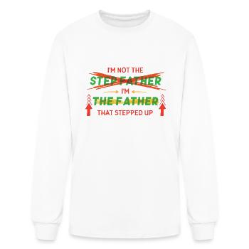 Stepfather Quote Fatherhood - Men's Long Sleeve T-Shirt - white - Front