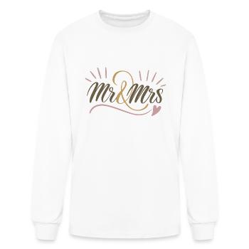 Mr and Mrs - Men's Long Sleeve T-Shirt - white - Front