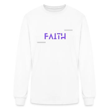 Faith - Men's Long Sleeve T-Shirt - white - Front