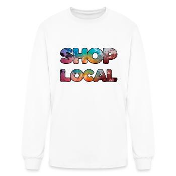Shop Local watercolor - Men's Long Sleeve T-Shirt - white - Front