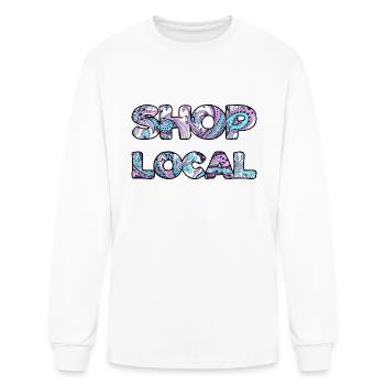 Shop Local paisley - Men's Long Sleeve T-Shirt - white - Front