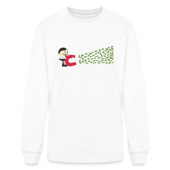 The money collector - Men's Long Sleeve T-Shirt - white - Front