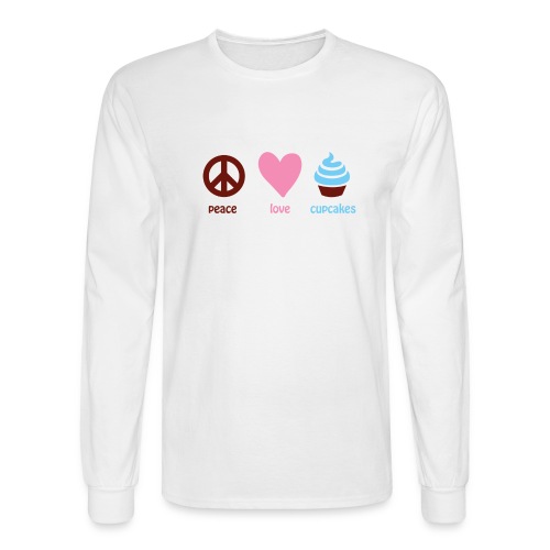 peacelovecupcakes pixel - Men's Long Sleeve T-Shirt