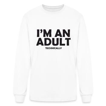 I'm An Adult Technically. - Men's Long Sleeve T-Shirt - white - Front
