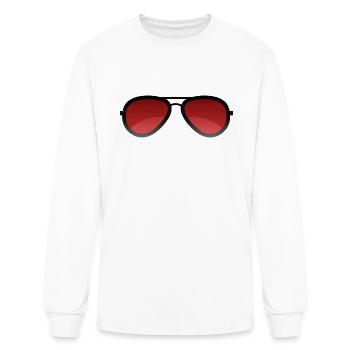 Red Sunglasses - Men's Long Sleeve T-Shirt - white - Front