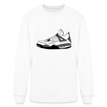 Jordan 4 White Cement - Men's Long Sleeve T-Shirt - white - Front