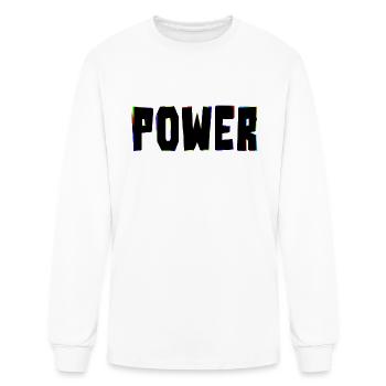 Power - Men's Long Sleeve T-Shirt - white - Front