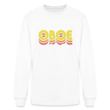 Retro Oboe Enthusiast - Men's Long Sleeve T-Shirt - white - Front