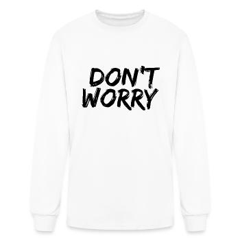 don t worry - Men's Long Sleeve T-Shirt - white - Front