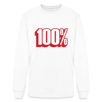 100 Percent - Men's Long Sleeve T-Shirt - white - Front