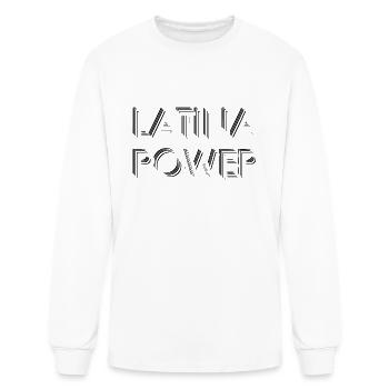 LATINA POWER - Men's Long Sleeve T-Shirt - white - Front