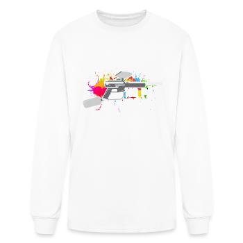 No Pain, No Paintball Tactical Player Paintballer - Men's Long Sleeve T-Shirt - white - Front