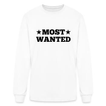 Most Wanted - Men's Long Sleeve T-Shirt - white - Front
