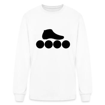 Men's Speed Skating T-Shirt - Men's Long Sleeve T-Shirt - white - Front