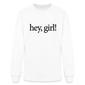 hey, girl! - Men's Long Sleeve T-Shirt - white - Front