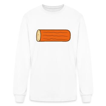 Clipart de journal en bois - T-shirt à manches longues Homme - blanc - Devant