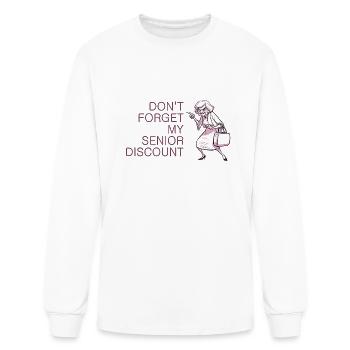 Senior Discount - Men's Long Sleeve T-Shirt - white - Front