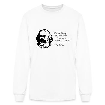 Karl Marx - Material Girl, Quotations, Satire - Men's Long Sleeve T-Shirt - white - Front