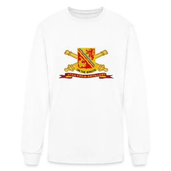 Army 37th Field Artillery w Br Ribbon - Men's Long Sleeve T-Shirt - white - Front