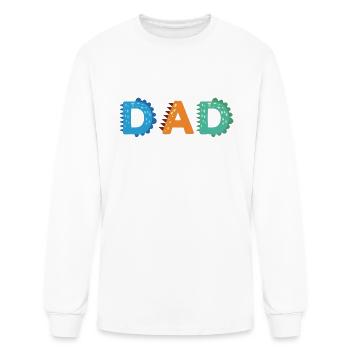 Dad of the Birthday Monster 1st Birthday Family - Men's Long Sleeve T-Shirt - white - Front