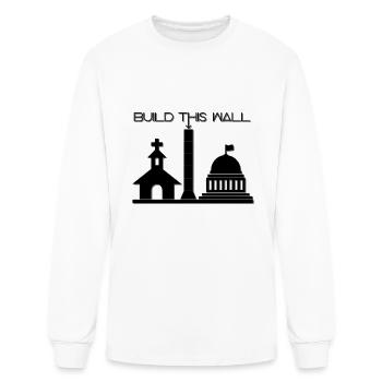 Build THIS Wall - Men's Long Sleeve T-Shirt - white - Front