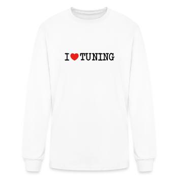 I love I heart Tuning Motorsports HP PS Cars Gift - Men's Long Sleeve T-Shirt - white - Front