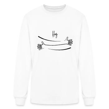 Hug - Men's Long Sleeve T-Shirt - white - Front