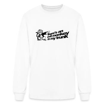 there is an evil monkey in my trunk - Men's Long Sleeve T-Shirt - white - Front