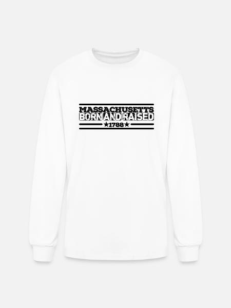 Massachusetts - Men's Long Sleeve T-Shirt - white
