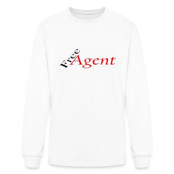Free Agent - Men's Long Sleeve T-Shirt - white - Front