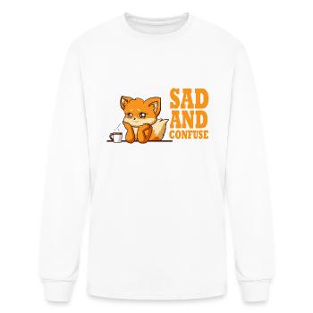 SAD AND CONFUSE - Men's Long Sleeve T-Shirt - white - Front