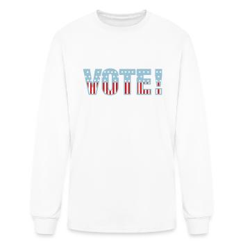 Vote - Men's Long Sleeve T-Shirt - white - Front