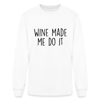 Wine made me do it - Men's Long Sleeve T-Shirt - white - Front