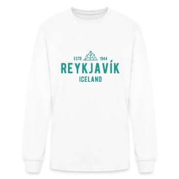 Glacier de Reykjavik en Islande - T-shirt à manches longues Homme - blanc - Devant