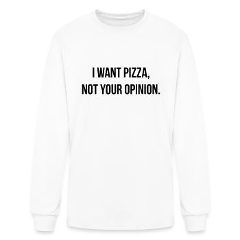 I Want Pizza - Men's Long Sleeve T-Shirt - white - Front