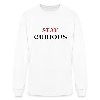 stay curious - Men's Long Sleeve T-Shirt - white - Front
