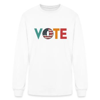 vote - Men's Long Sleeve T-Shirt - white - Front