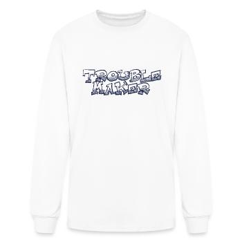 Trouble Maker - Men's Long Sleeve T-Shirt - white - Front