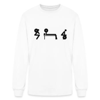Squat Bench Deadlift inverted - Men's Long Sleeve T-Shirt - white - Front