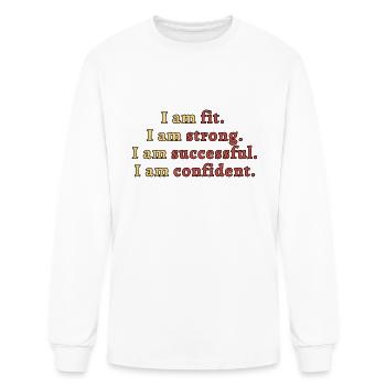 I Am Fit I Am Strong I Am Successful I Am - Men's Long Sleeve T-Shirt - white - Front