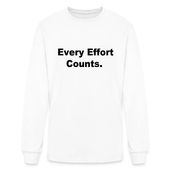 Every Effort - Men's Long Sleeve T-Shirt - white - Front
