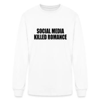 social media killed romance - Men's Long Sleeve T-Shirt - white - Front