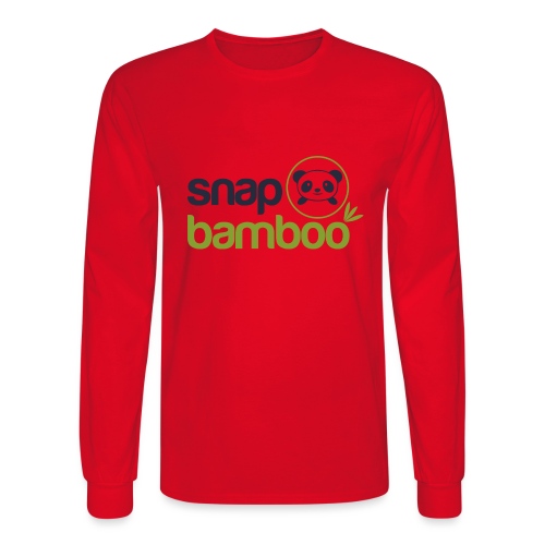 Snap Bamboo Square Logo Branded - Men's Long Sleeve T-Shirt