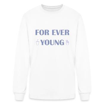 for ever young - Men's Long Sleeve T-Shirt - white - Front