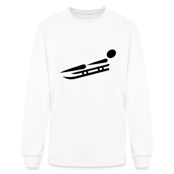 Sled Luge - Men's Long Sleeve T-Shirt - white - Front