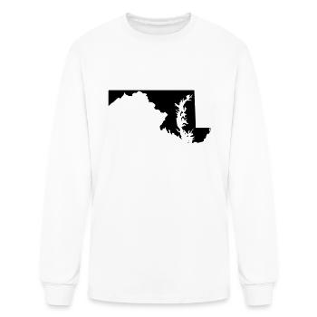 Maryland map - Men's Long Sleeve T-Shirt - white - Front