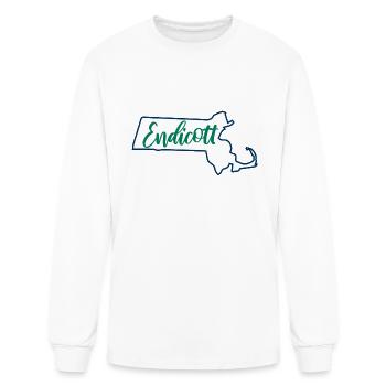 Endicott MA Outline - Men's Long Sleeve T-Shirt - white - Front