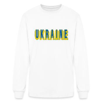 UKRAINE - Men's Long Sleeve T-Shirt - white - Front