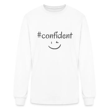 #Confident - Men's Long Sleeve T-Shirt - white - Front